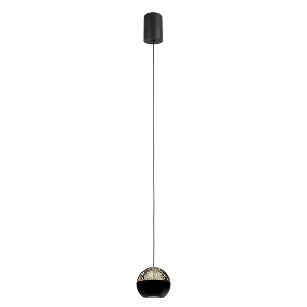 Belluno 4587zw – 1-lichts hanglamp zwart met cable lift