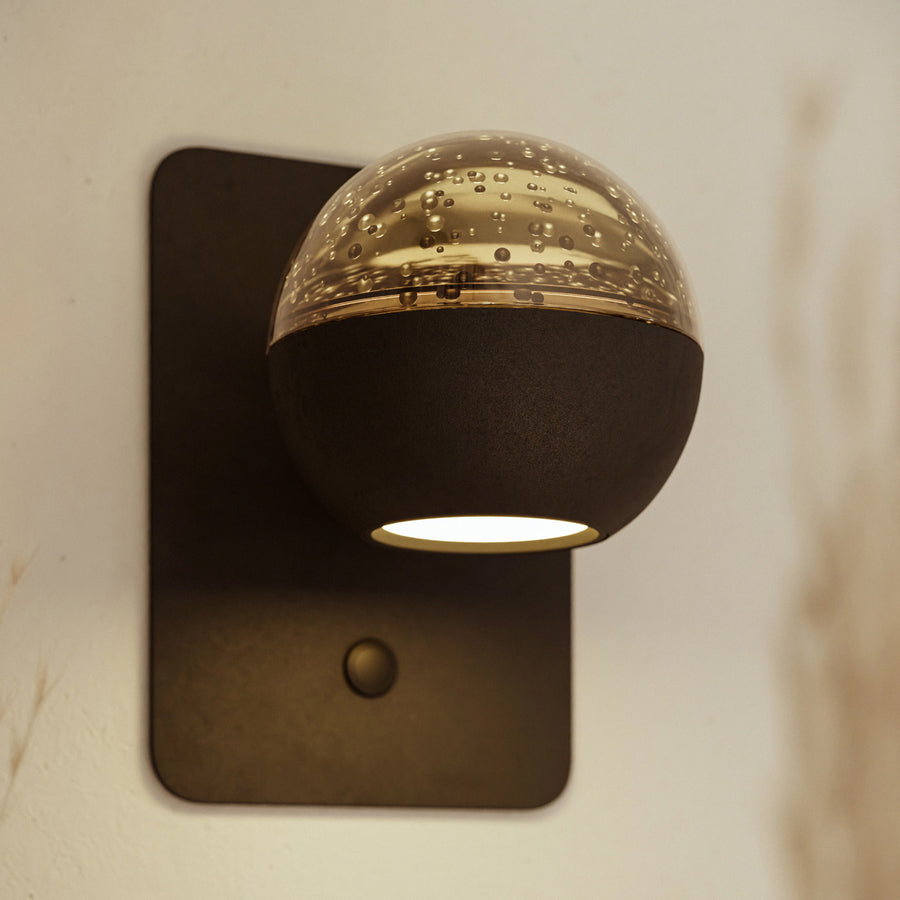 Belluno 4588zw – zwarte 1-lichts wandlamp dimbaar