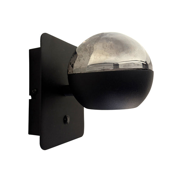 Belluno 4588zw – zwarte 1-lichts wandlamp dimbaar
