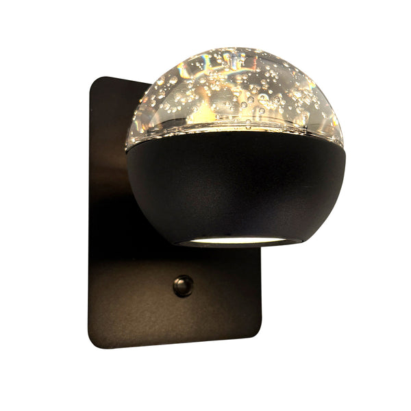 Belluno 4588zw – zwarte 1-lichts wandlamp dimbaar