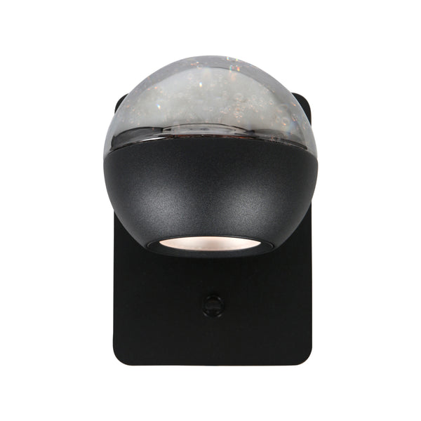 Belluno 4588zw – zwarte 1-lichts wandlamp dimbaar