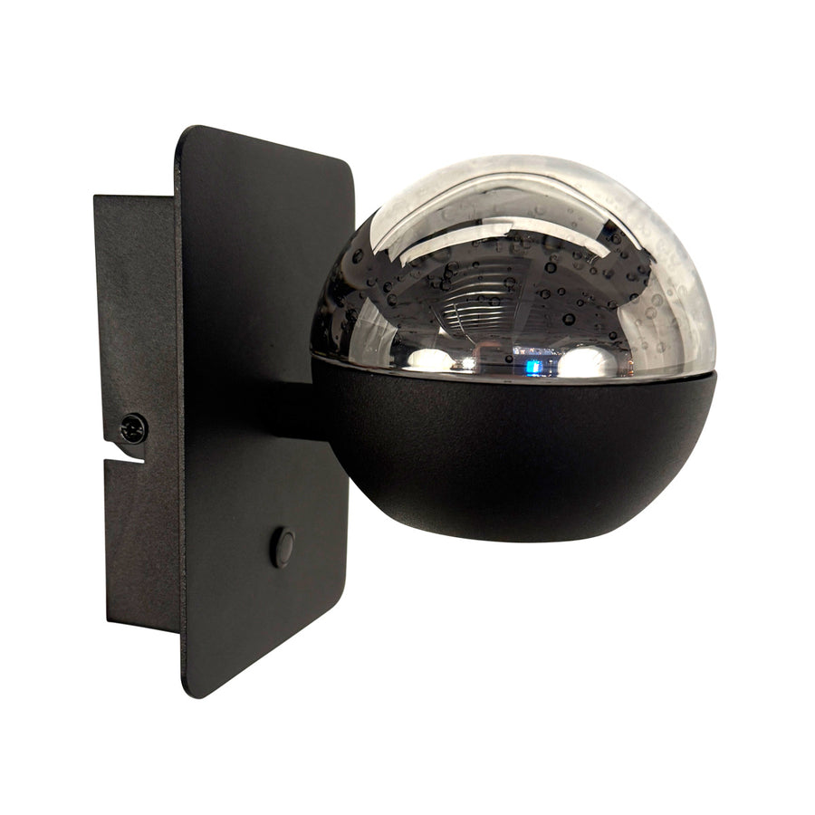 Belluno 4588zw – zwarte 1-lichts wandlamp dimbaar