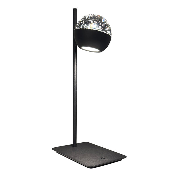Belluno 4589zw – tafellamp met smoke glas en dimlicht
