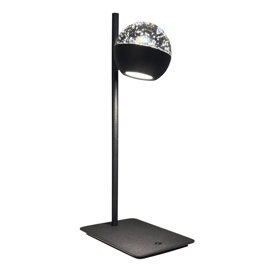 Belluno 4589zw – tafellamp met smoke glas en dimlicht