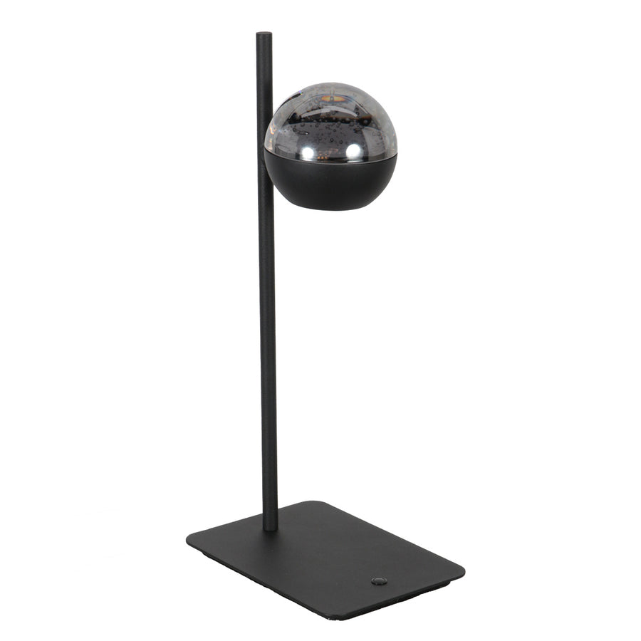 Belluno 4589zw – tafellamp met smoke glas en dimlicht