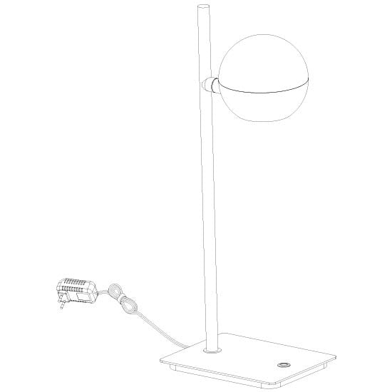 Belluno 4589zw – tafellamp met smoke glas en dimlicht