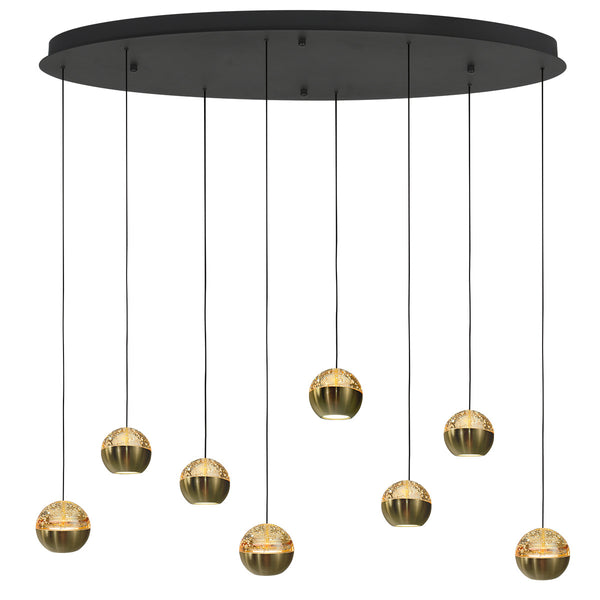 Belluno 4591me – 8-lichts hanglamp ovaal met cable lift
