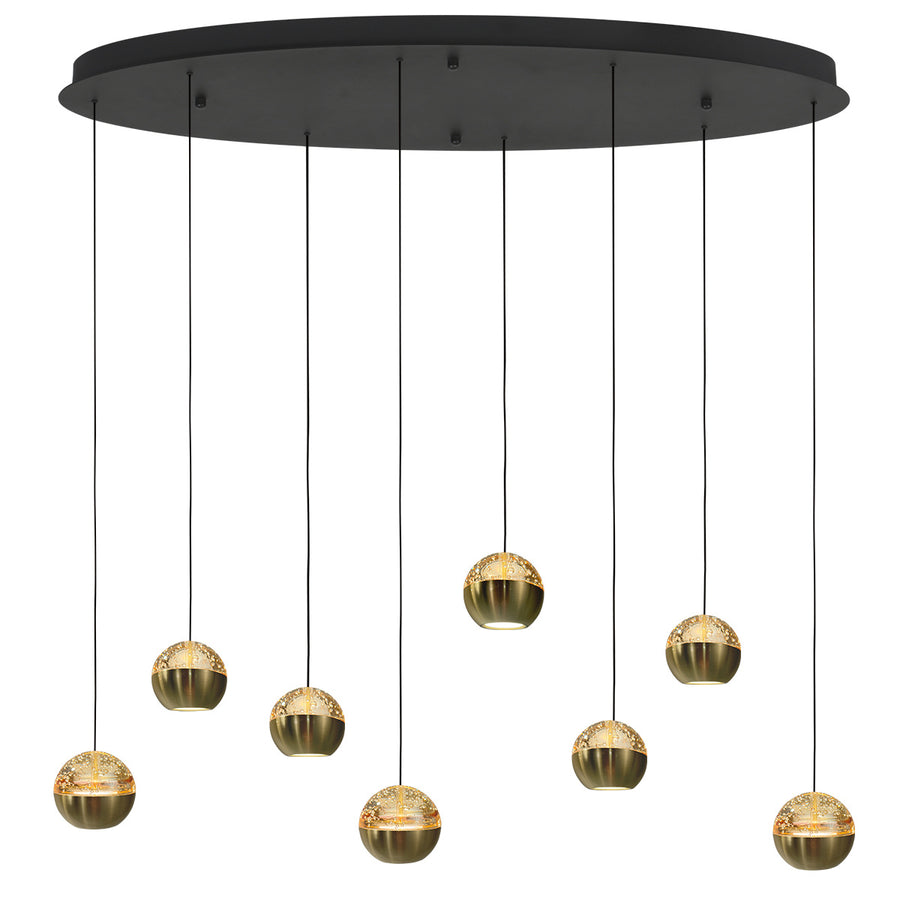 Belluno 4591me – 8-lichts hanglamp ovaal met cable lift