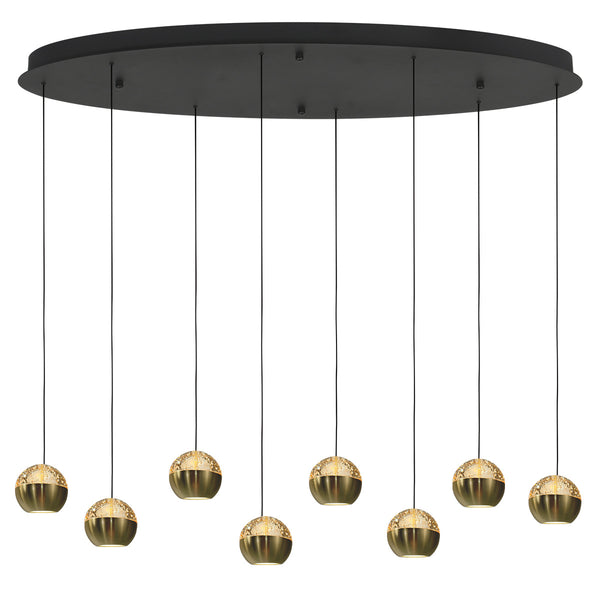 Belluno 4591me – 8-lichts hanglamp ovaal met cable lift