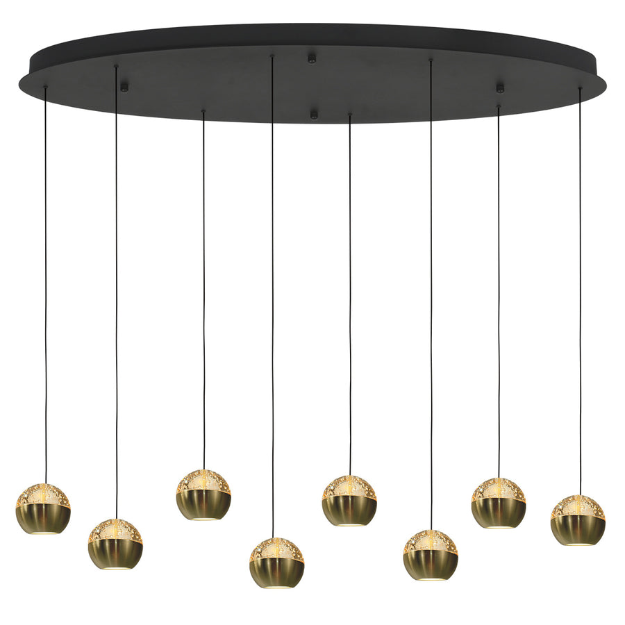 Belluno 4591me – 8-lichts hanglamp ovaal met cable lift