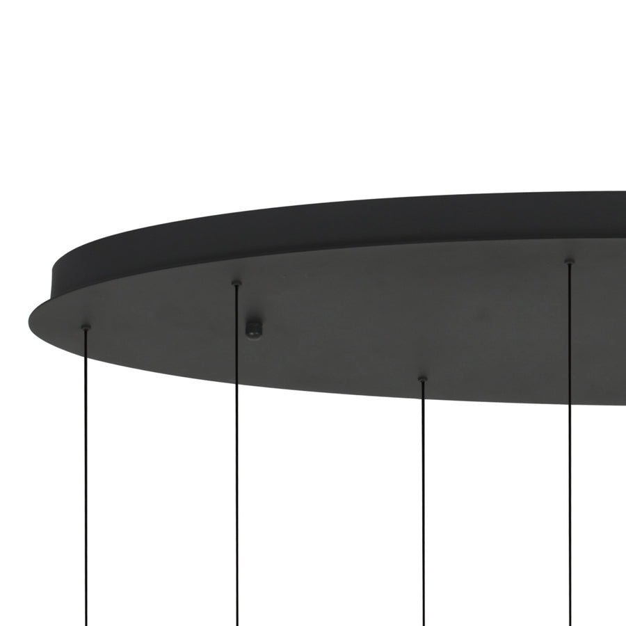 Belluno 4591zw – 8-lichts hanglamp met cable lift
