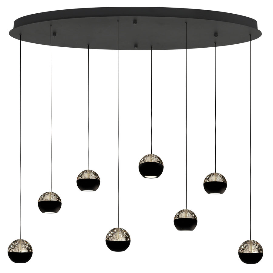 Belluno 4591zw – 8-lichts hanglamp met cable lift