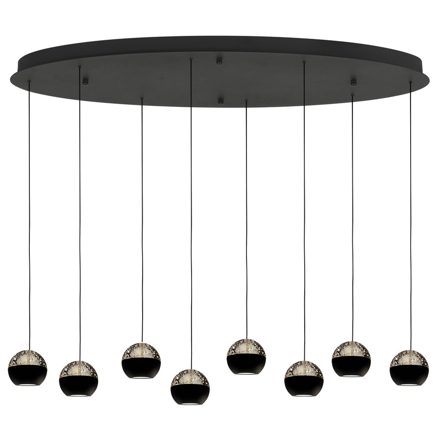 Belluno 4591zw – 8-lichts hanglamp met cable lift