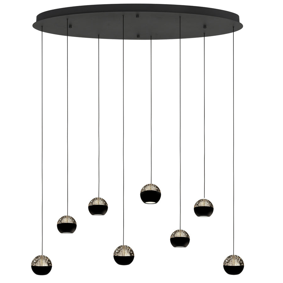 Belluno 4591zw – 8-lichts hanglamp met cable lift