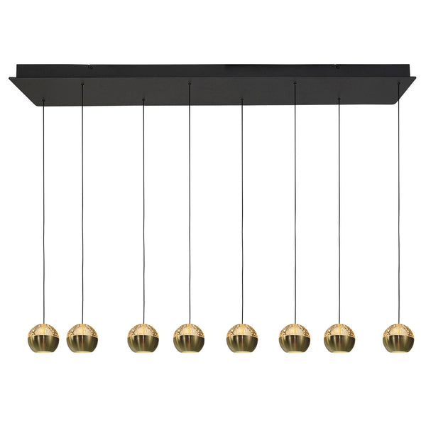 Belluno 4592me – 8-lichts hanglamp met cable lift