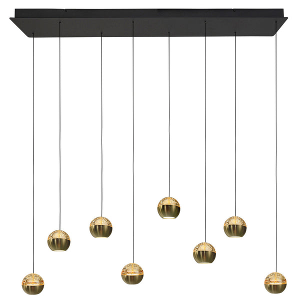 Belluno 4592me – 8-lichts hanglamp met cable lift