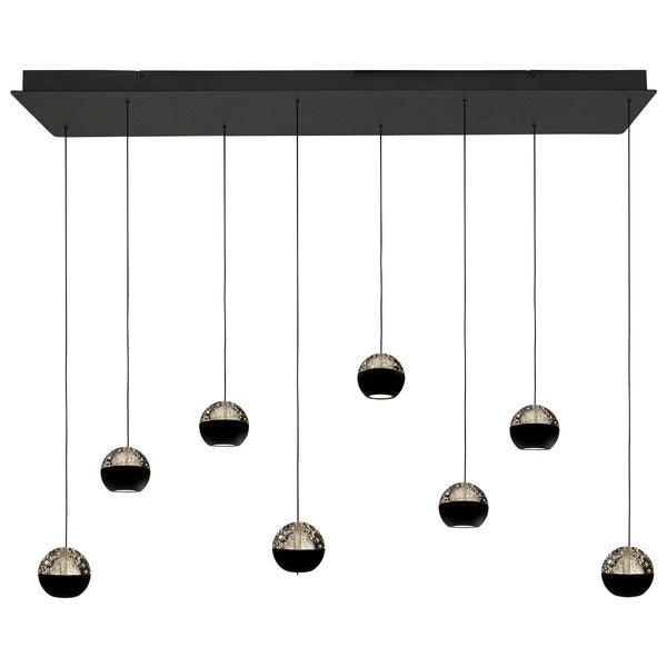 Belluno 4592zw – 8-lichts hanglamp met cable lift
