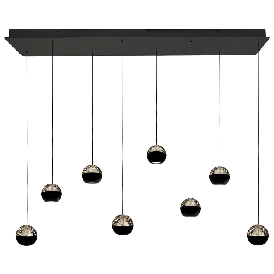 Belluno 4592zw – 8-lichts hanglamp met cable lift