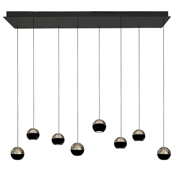 Belluno 4592zw – 8-lichts hanglamp met cable lift