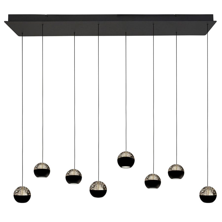 Belluno 4592zw – 8-lichts hanglamp met cable lift