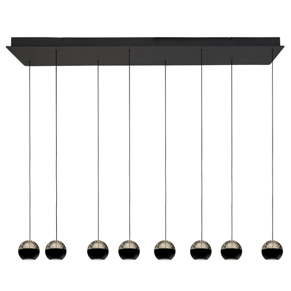 Belluno 4592zw – 8-lichts hanglamp met cable lift
