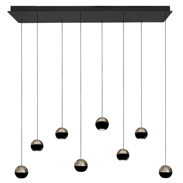 Belluno 4592zw – 8-lichts hanglamp met cable lift