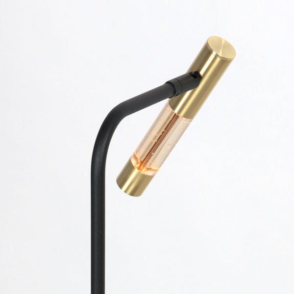Tafellamp alisio 4593me 1-lichts luxe glas in messing met push dimmer