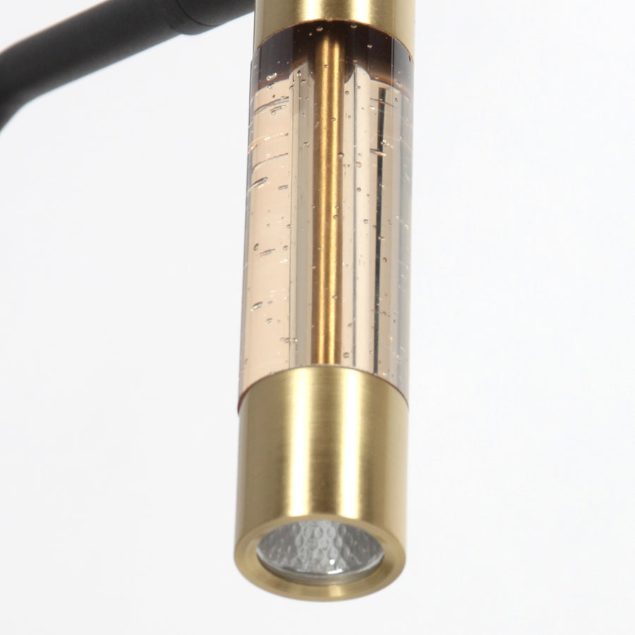 Tafellamp alisio 4593me 1-lichts luxe glas in messing met push dimmer