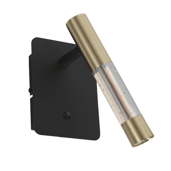 Wandlamp alisio 4594me luxe glas in messing met push dimmer