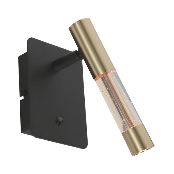 Wandlamp alisio 4594me luxe glas in messing met push dimmer