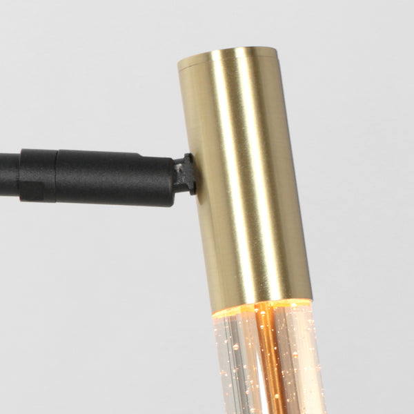 Vloerlamp alisio 4595me 1-lichts luxe glas in messing met push dimmer