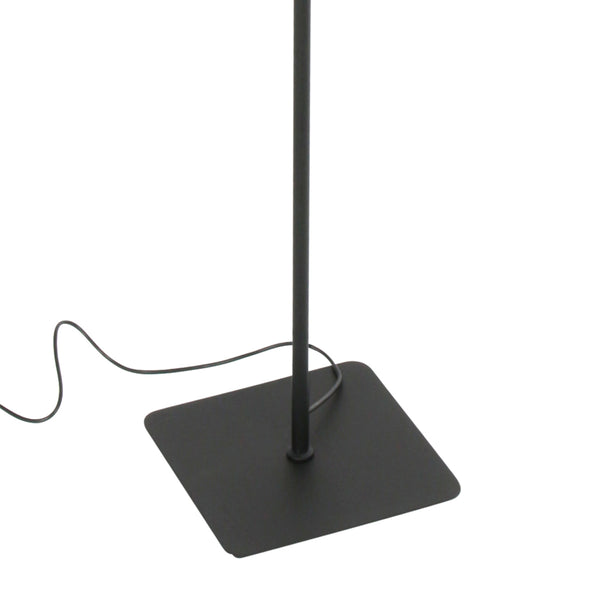Vloerlamp alisio 4597zw 2-lichts luxe glas in zwart met push dimmer