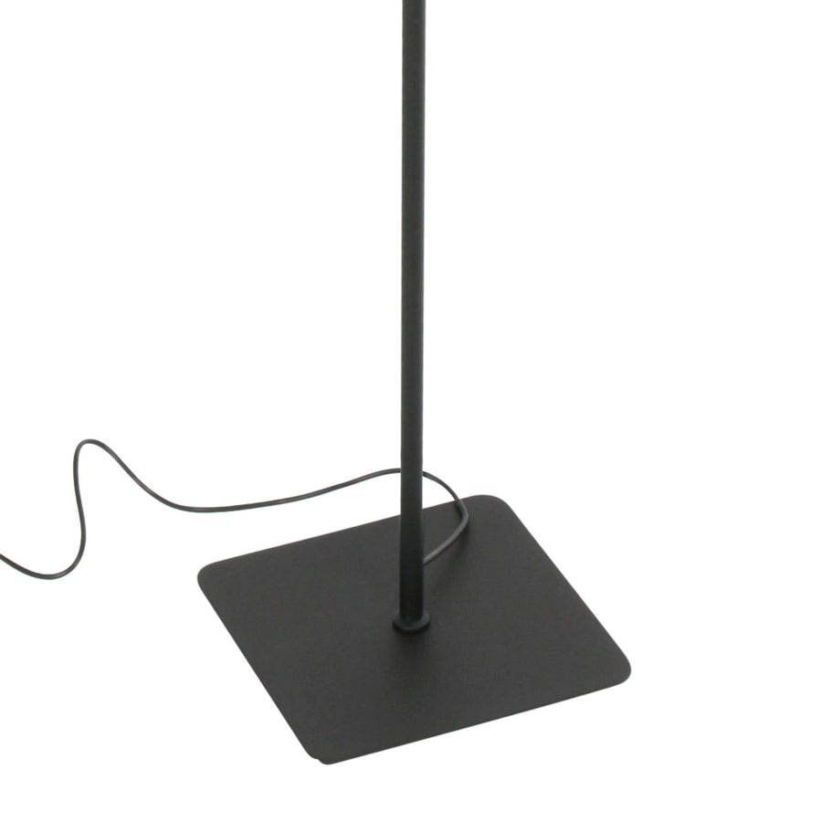 Vloerlamp alisio 4597zw 2-lichts luxe glas in zwart met push dimmer