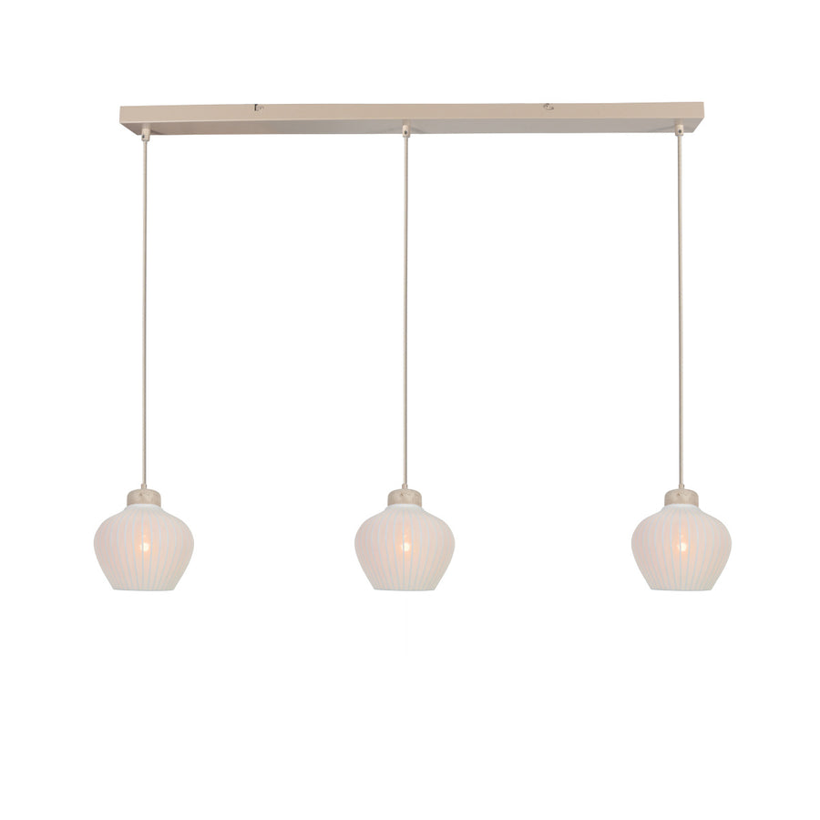 Travino 4599cr hanglamp – linnen & travertin, stijlvol boven tafel