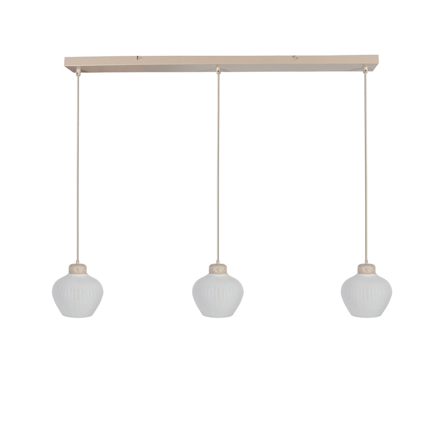 Travino 4599cr hanglamp – linnen & travertin, stijlvol boven tafel