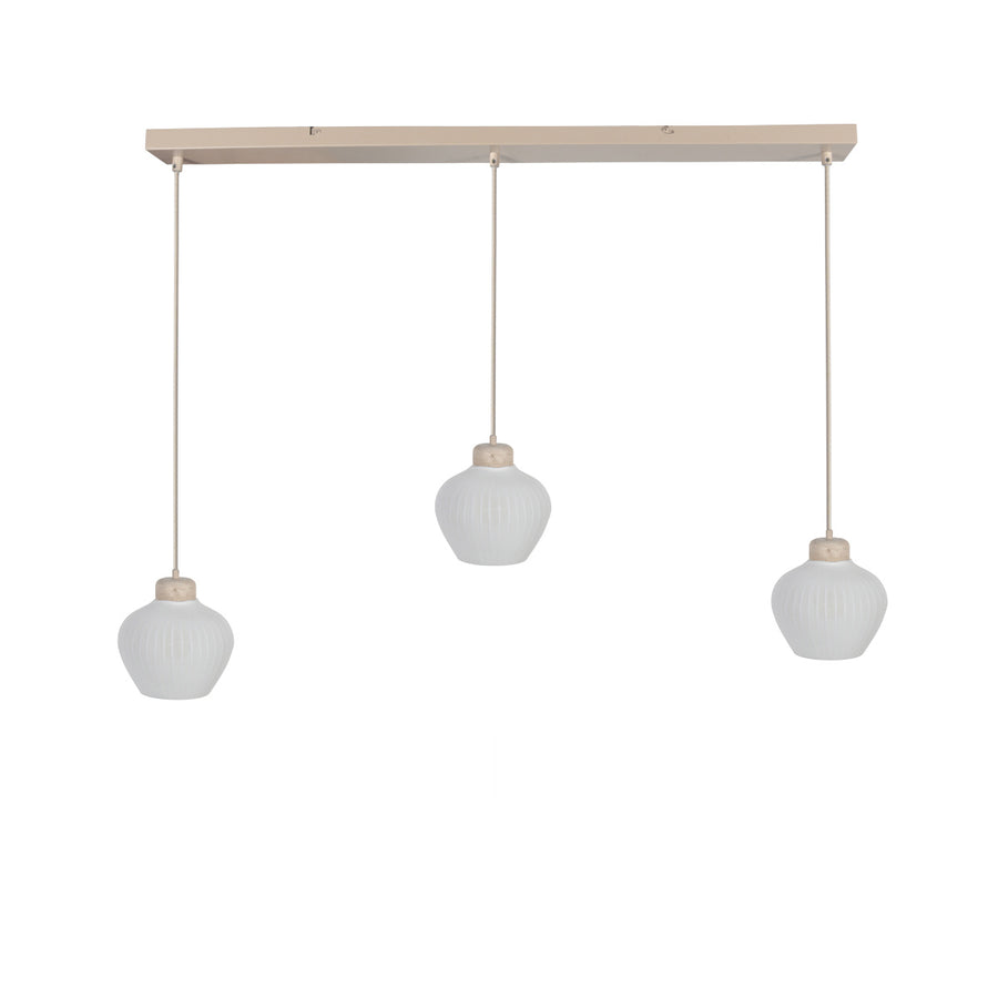 Travino 4599cr hanglamp – linnen & travertin, stijlvol boven tafel