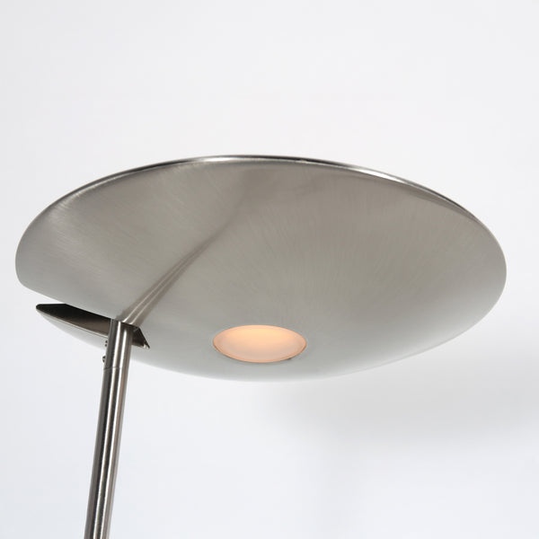 Vloerlamp daphne 2 4602st - stalen uplight met leesarm