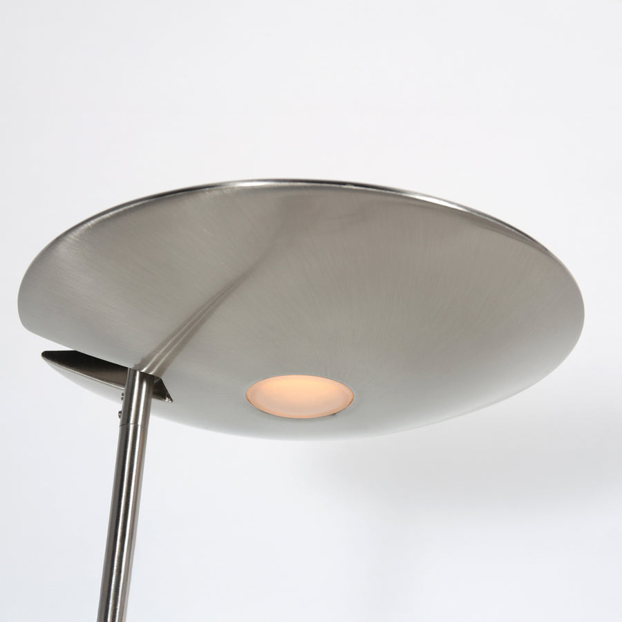 Vloerlamp daphne 2 4602st - stalen uplight met leesarm