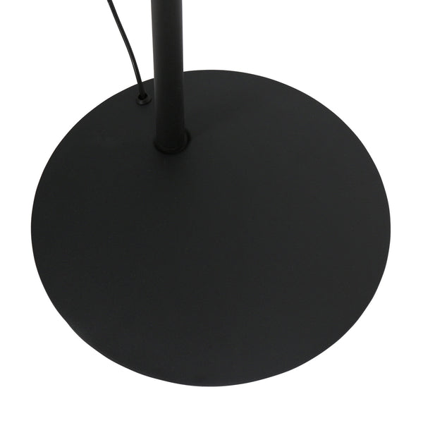 Vloerlamp daphne 2 4602zw - zwarte uplight met leesarm