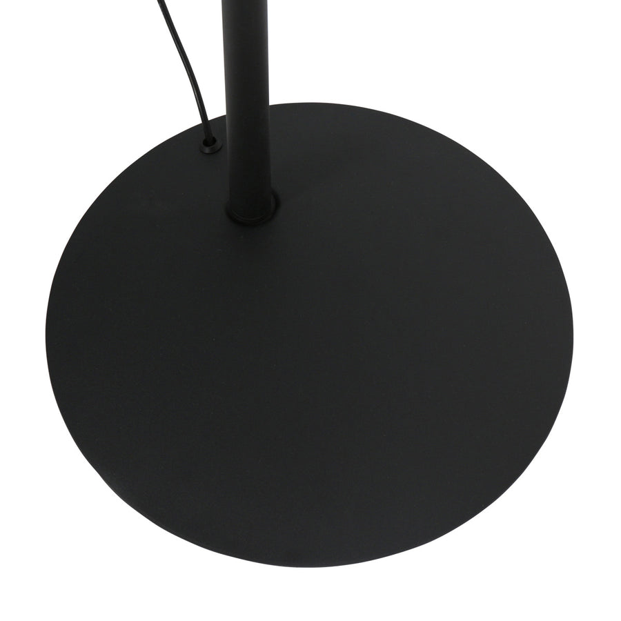 Vloerlamp daphne 2 4602zw - zwarte uplight met leesarm