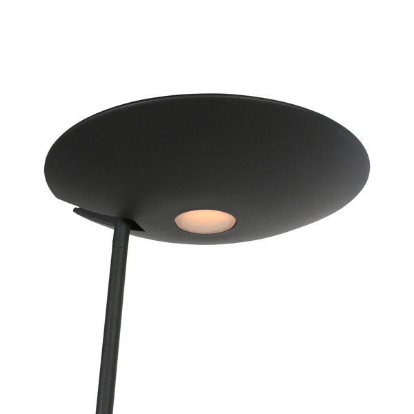Vloerlamp daphne 2 4602zw - zwarte uplight met leesarm