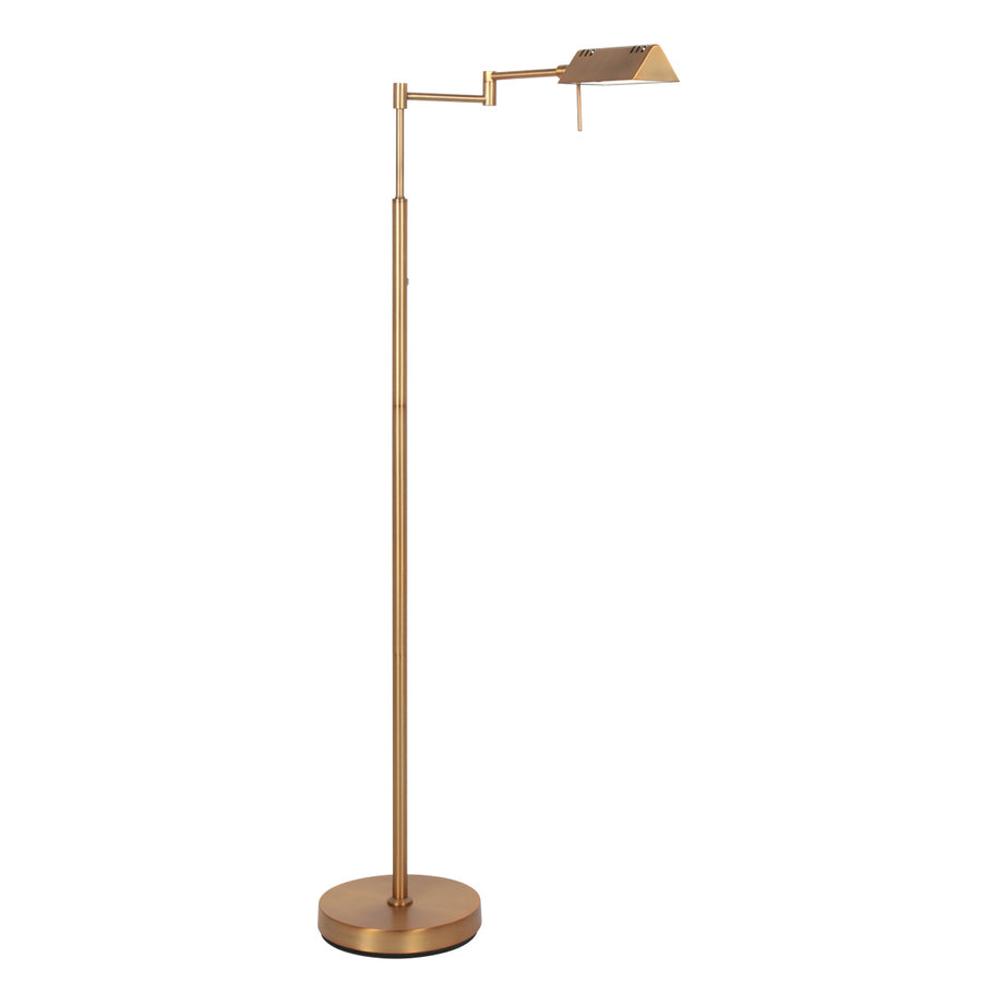 Leeslamp glowgo 4603br – bronzen vloerlamp met accu en dimmer