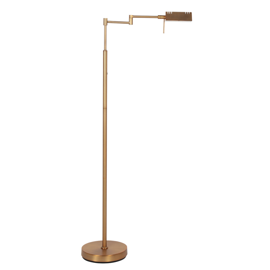 Leeslamp glowgo 4603br – bronzen vloerlamp met accu en dimmer