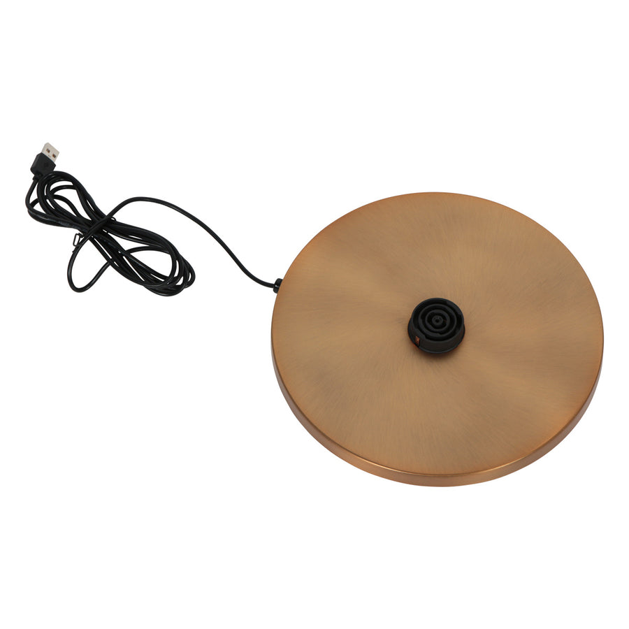 Leeslamp glowgo 4603br – bronzen vloerlamp met accu en dimmer