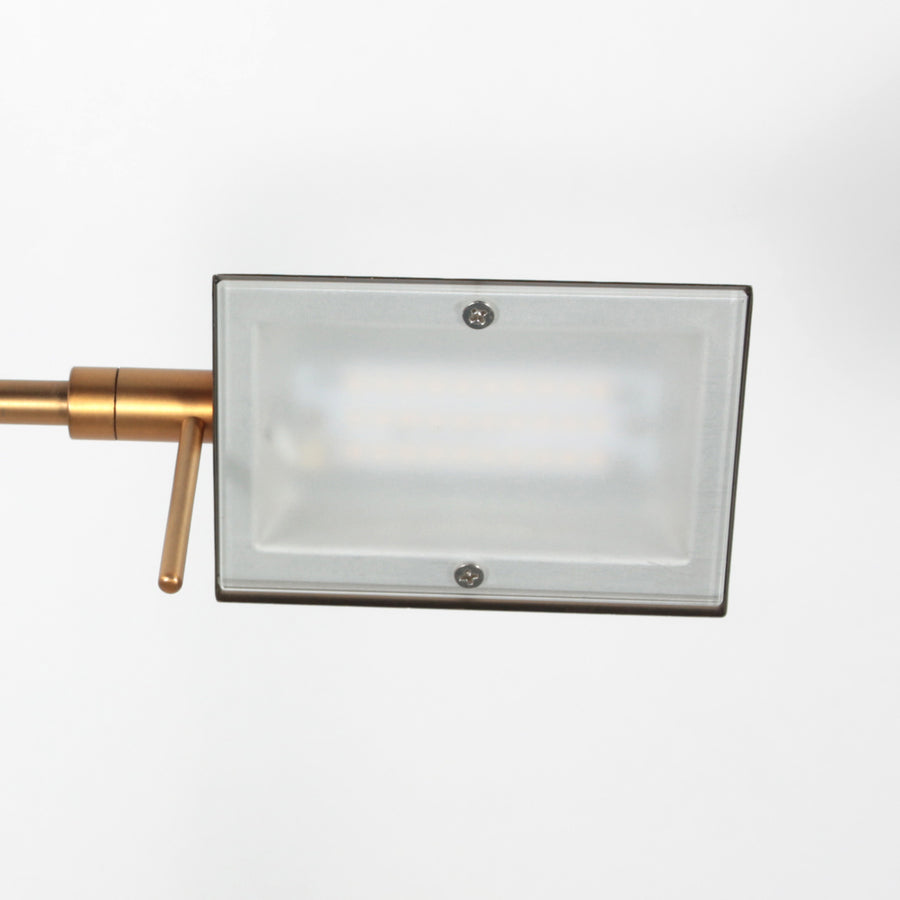 Leeslamp glowgo 4603br – bronzen vloerlamp met accu en dimmer