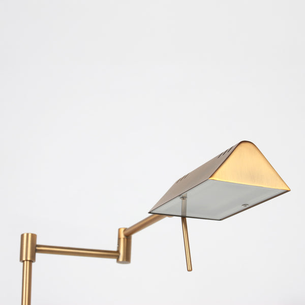 Leeslamp glowgo 4603br – bronzen vloerlamp met accu en dimmer