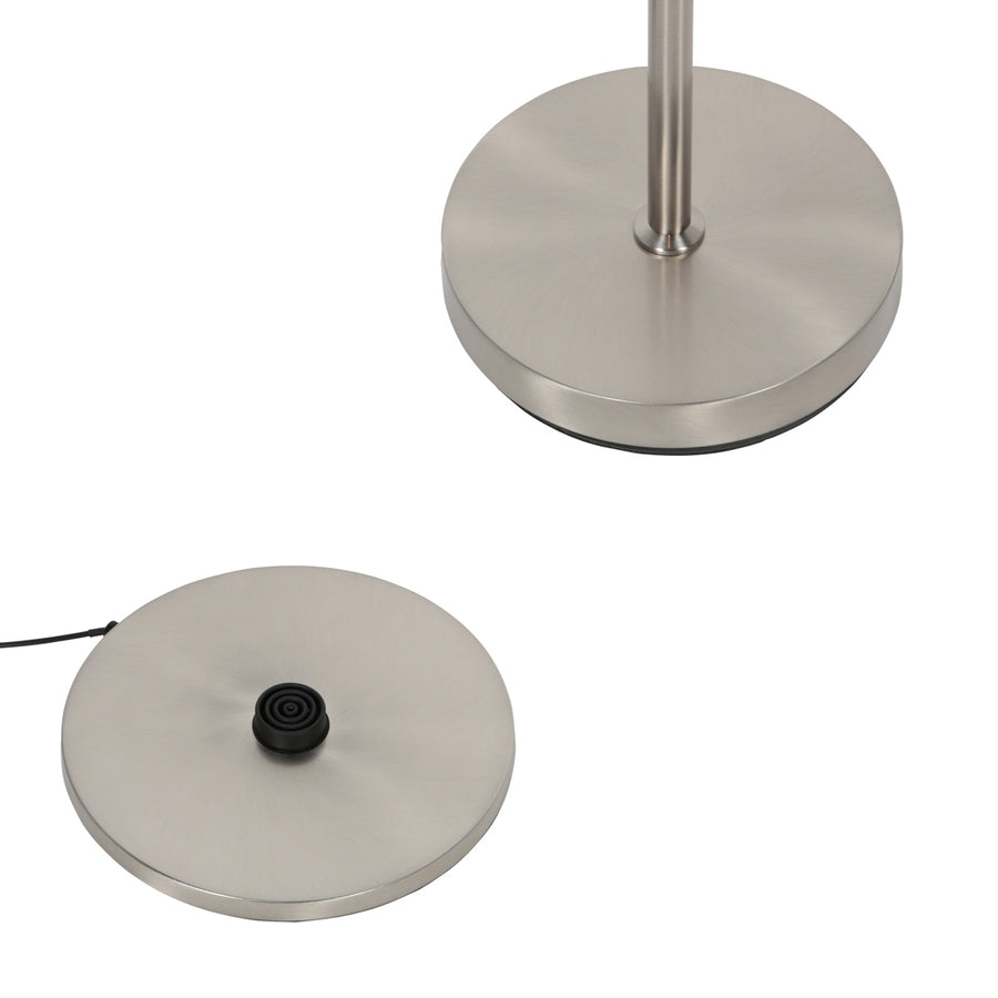 Leeslamp glowgo 4603st – stalen vloerlamp met accu en leeslicht