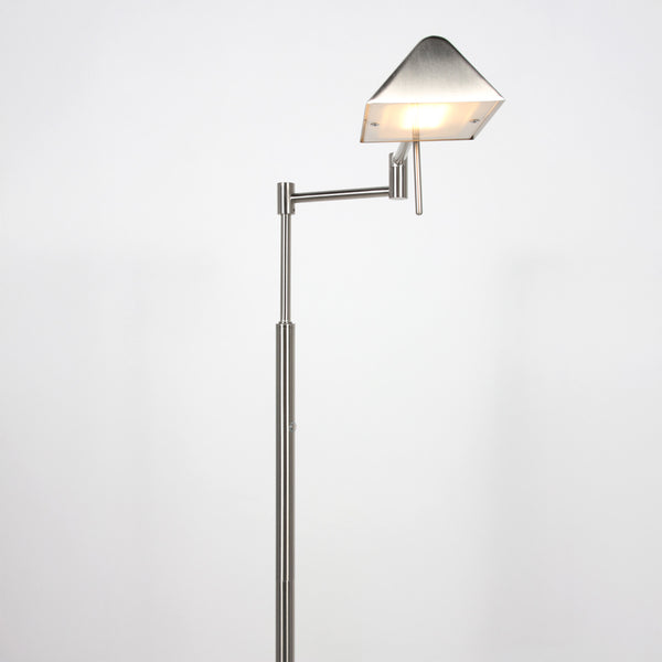 Leeslamp glowgo 4603st – stalen vloerlamp met accu en leeslicht