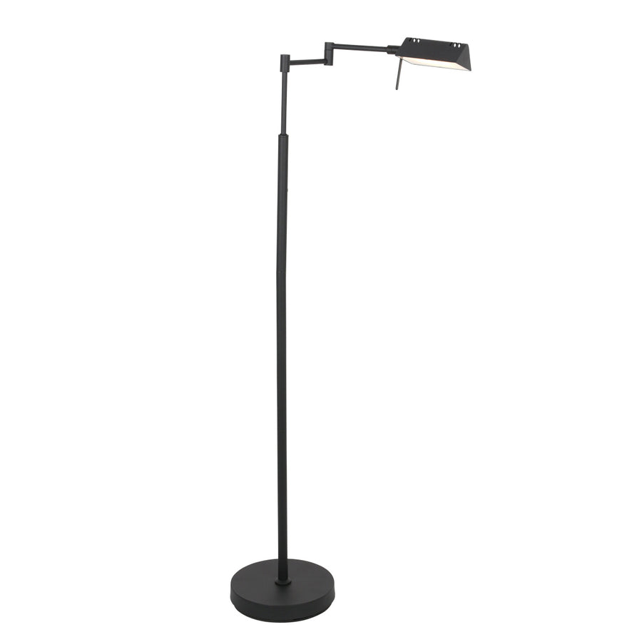 Leeslamp glowgo 4603zw – zwarte vloerlamp met accu en verstelbare arm