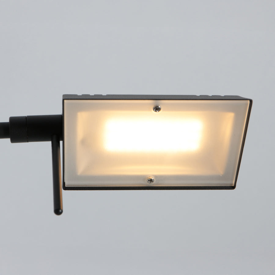 Leeslamp glowgo 4603zw – zwarte vloerlamp met accu en verstelbare arm